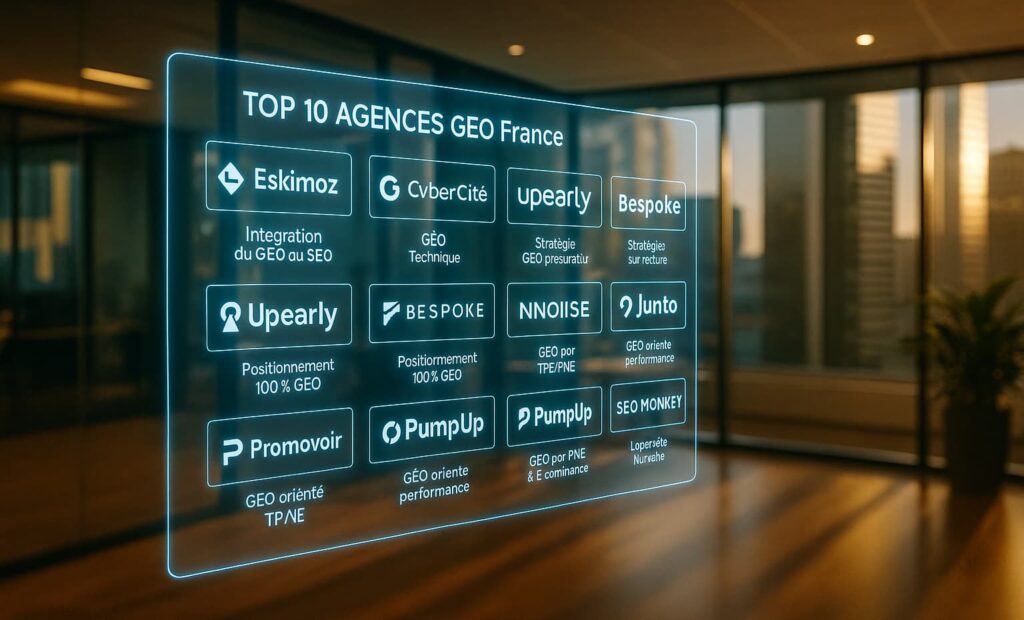 Classement 2025 des meilleures agences GEO (Generative Engine Optimization) en France