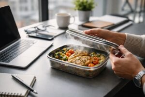 Déjeuner sain et fait maison livré au bureau pour une pause gourmande et équilibrée