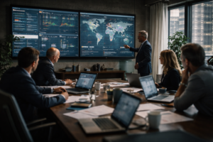 Tableau de bord de gestion de crise type Noggin pour Comex