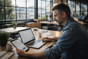 Freelance utilisant une assurtech en 2026 pour protéger son activité professionnelle avec une souscription digitale rapide