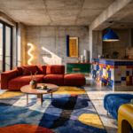 Intérieur néo-sudisme audacieux à Marseille en 2026 mêlant brutalisme et artisanat