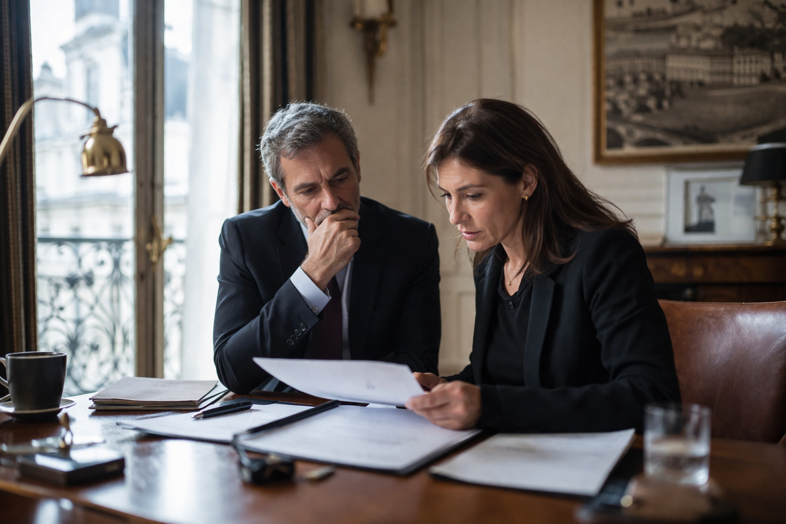 Avocat en négociation confidentielle accompagnant un dirigeant lors d’un litige familial