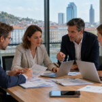 Experts-comptables travaillant dans un bureau moderne à Lyon