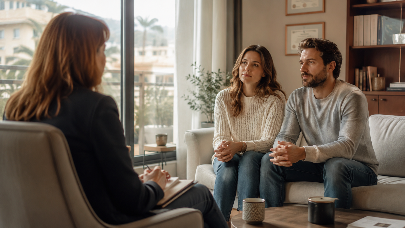 Consultation avec un sexologue à Nice accompagnant un couple dans un cadre rassurant