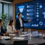 Consultants CRM analysant les données clients et les parcours commerciaux en France