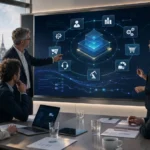 Consultants Microsoft Dynamics réunis autour d’une stratégie CRM et ERP