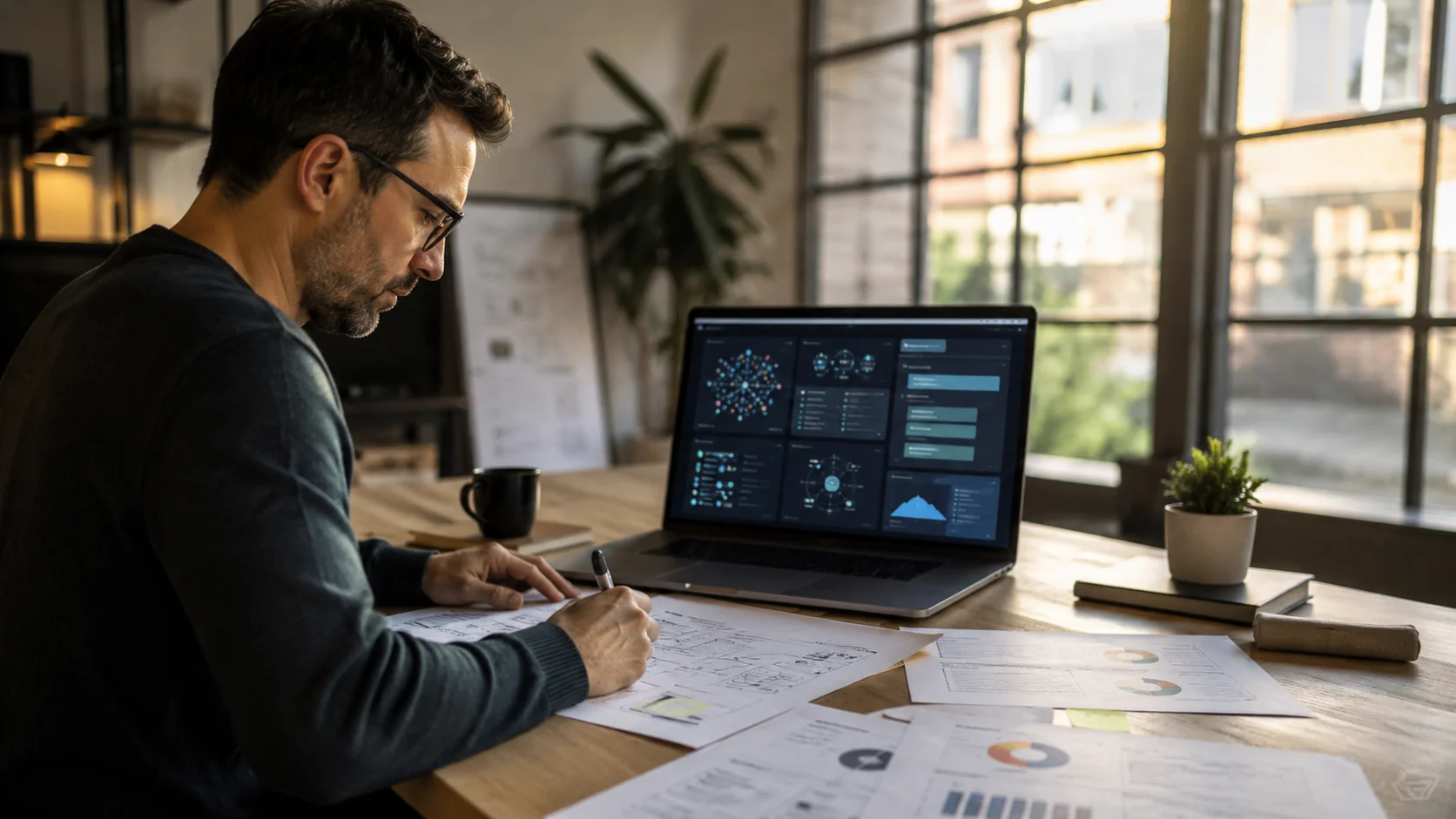 Consultant SEO expert en Claude travaillant sur un workflow dédié au référencement naturel