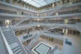 La bibliothèque de Stuttgart, Allemagne