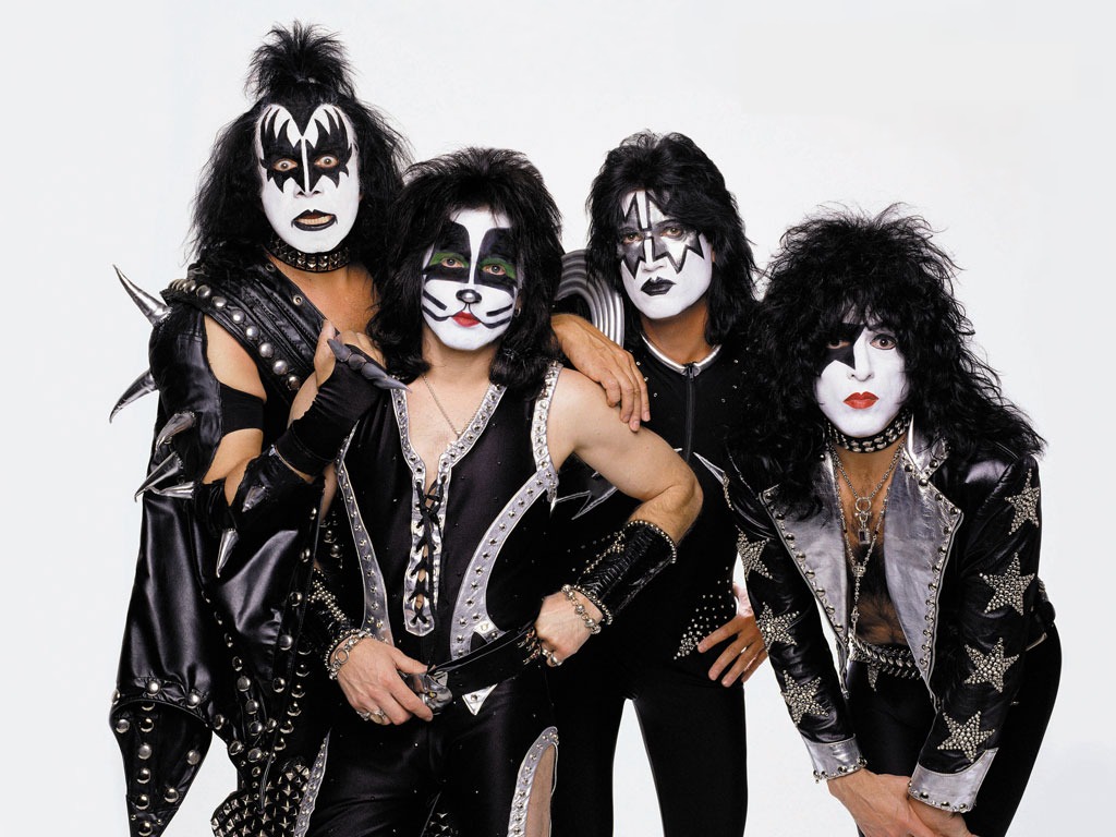 Les membres du groupe rock Kiss